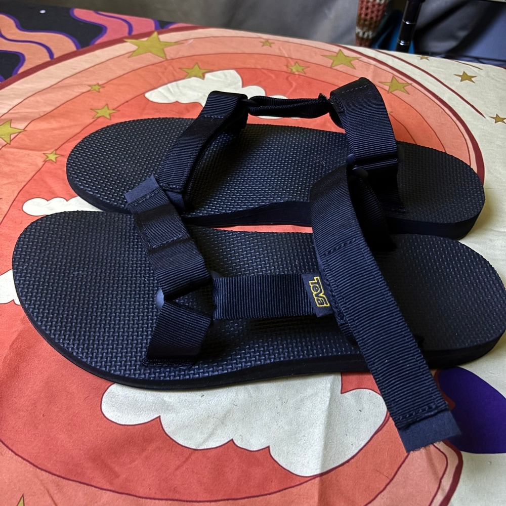 Teva Original Universal Men Sandals Black Sport Strappy Outdoor Walking  Size 12